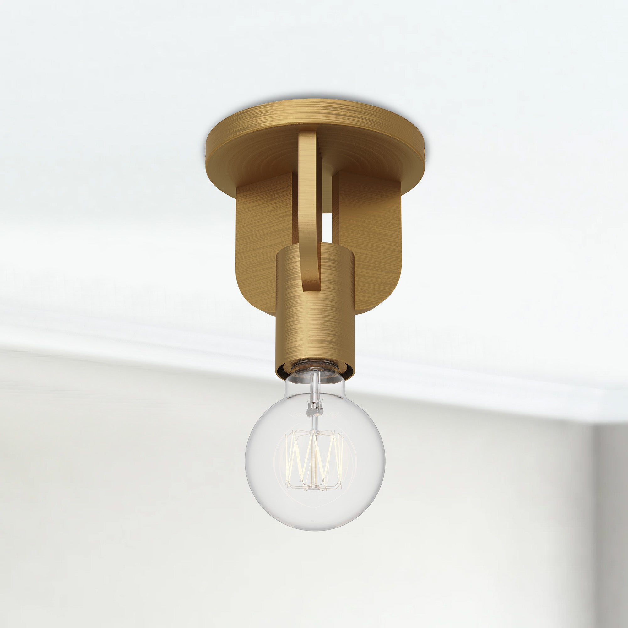 Claire 5-in Steel Semi-Flush Mount