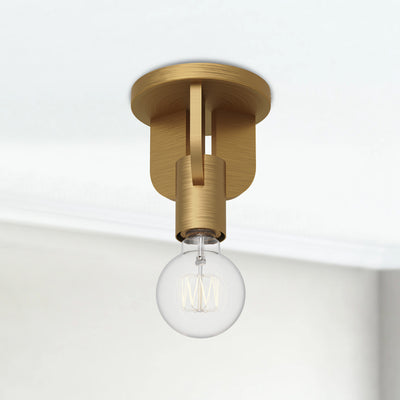 Claire 5-in Steel Semi-Flush Mount