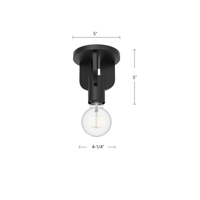 Claire 5-in Steel Semi-Flush Mount