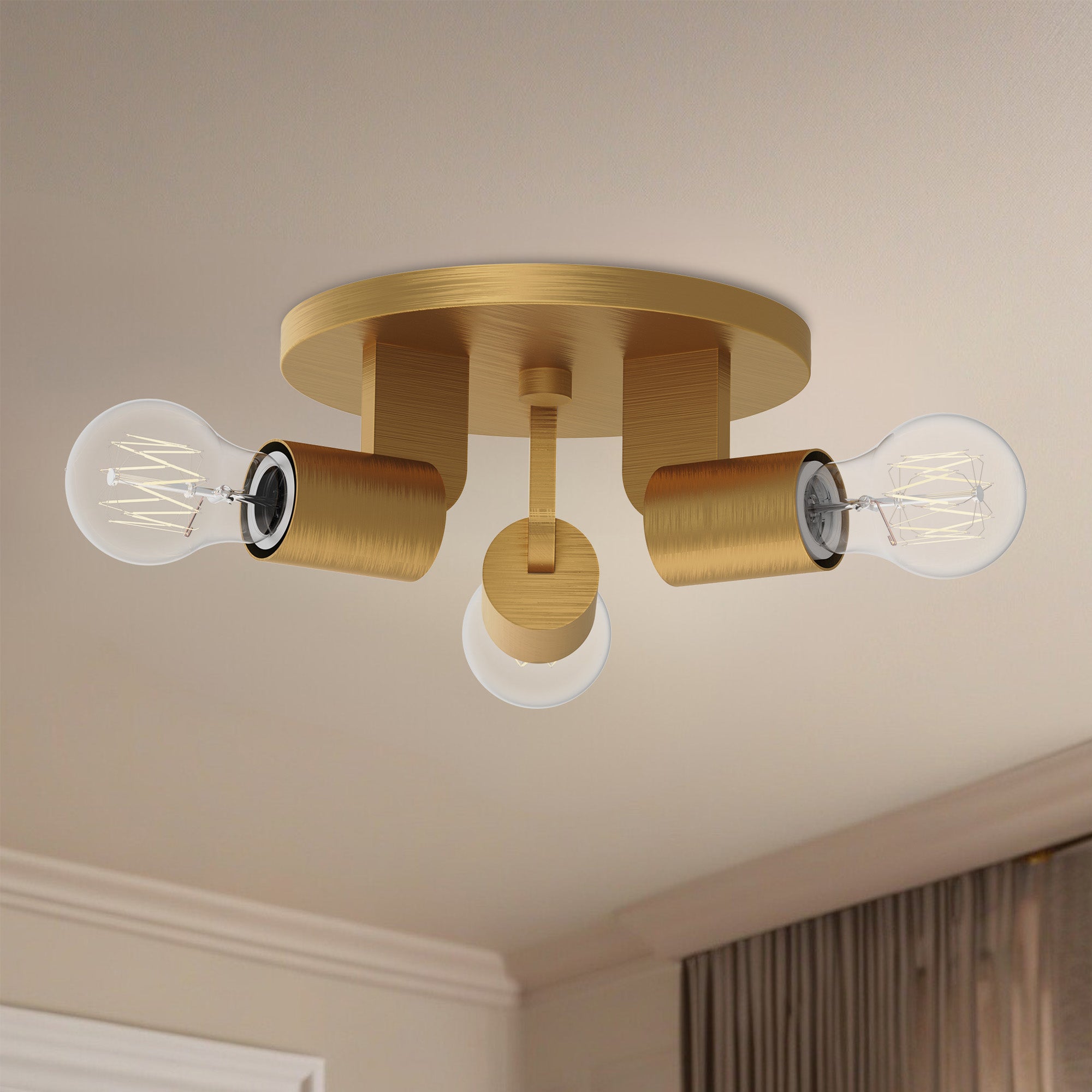 Claire 10-in Steel Semi-Flush Mount