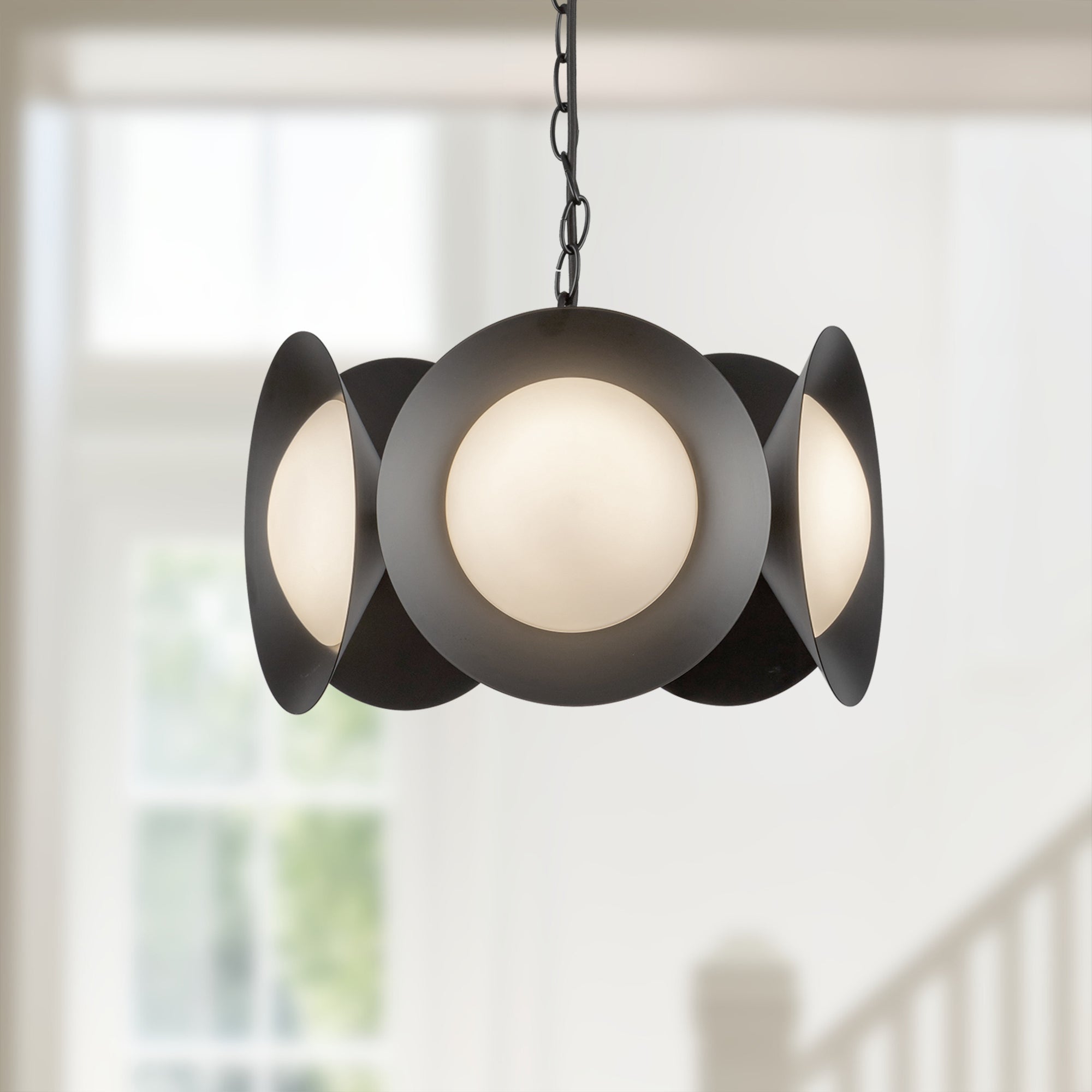 Cleo 16-in Steel Chandelier