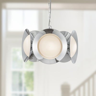 Cleo 16-in Steel Chandelier
