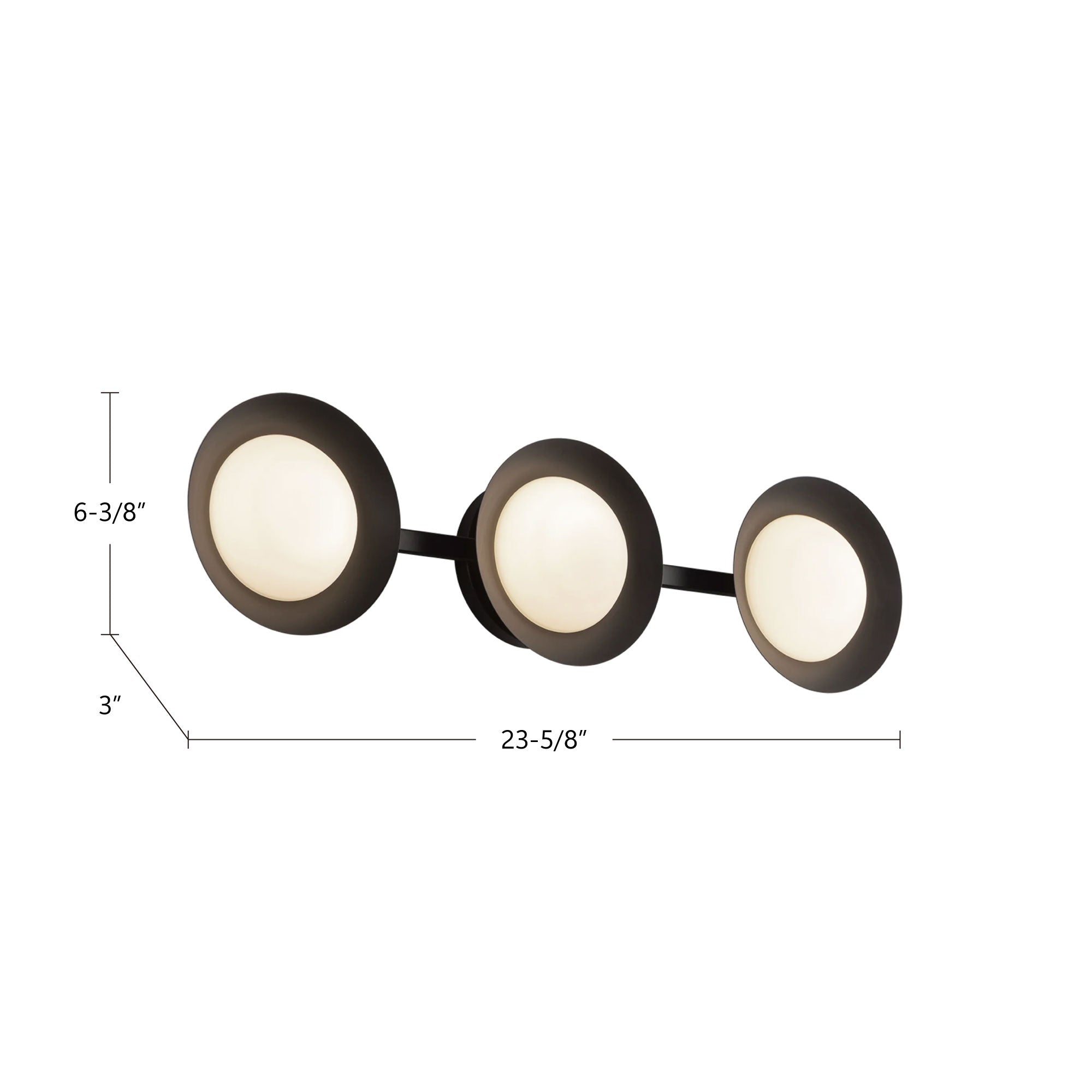 Cleo 23-in Steel Vanity Light