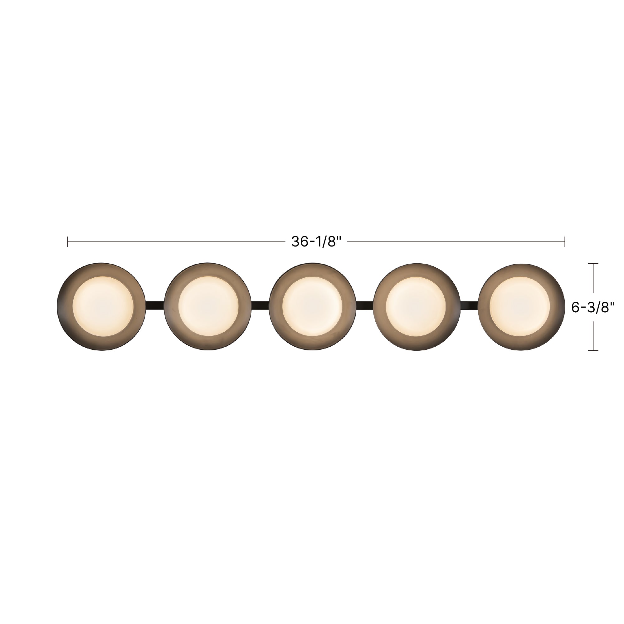Cleo 36-in Steel Vanity Light