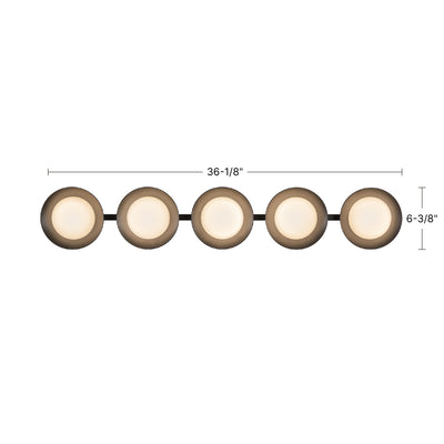 Cleo 36-in Steel Vanity Light