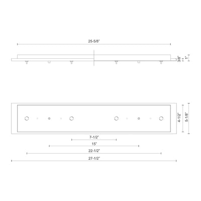 Canopy 27-in Steel LED Canopy