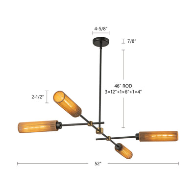 Colby 52-in Steel Linear Pendant