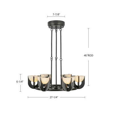 Colette 27-in Steel Chandelier