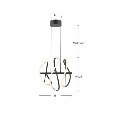 Collide 16-in Aluminum Pendant