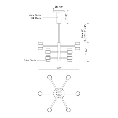 Copenhagen 24-in (3 Tier) Aluminum Outdoor Pendant