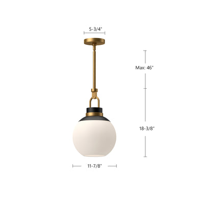 Copperfield 12-in Steel Pendant