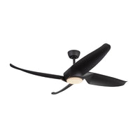 Coronado 56-in Matte Black Reversible DC LED Ceiling Fan