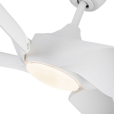 Coronado 56-in Matte White Reversible DC LED Ceiling Fan