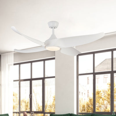 Coronado 56-in Matte White Reversible DC LED Ceiling Fan