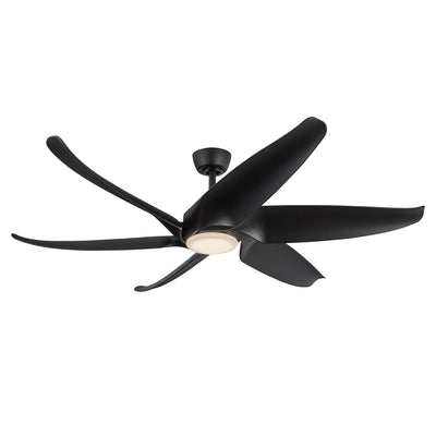 Coronado 60-in Matte Black Reversible DC LED Ceiling Fan