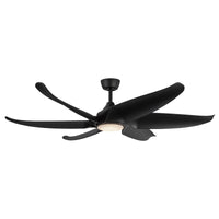 Coronado 60-in Matte Black Reversible DC LED Ceiling Fan