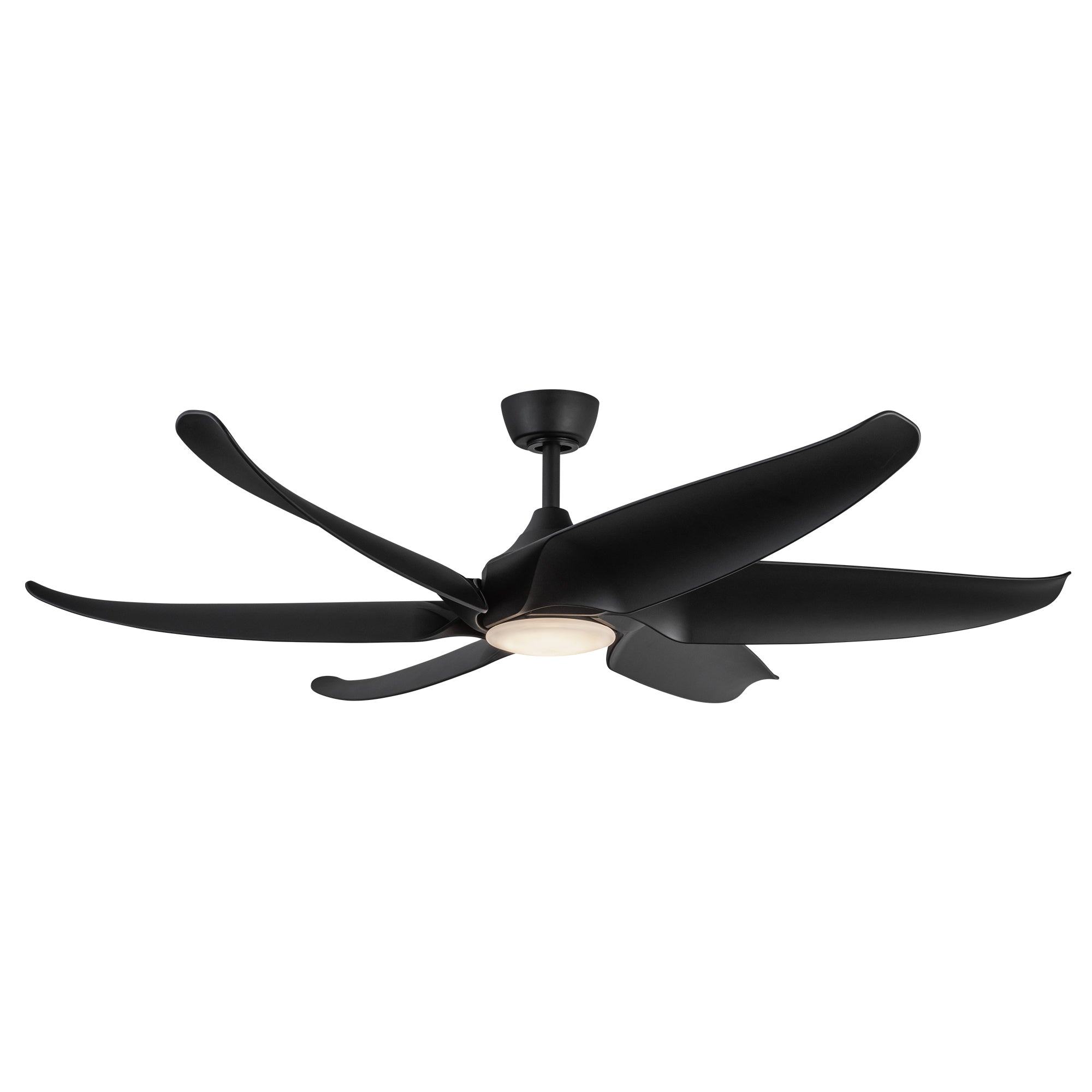 Coronado 60-in Matte Black Reversible DC LED Ceiling Fan