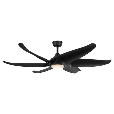 Coronado 60-in Matte Black Reversible DC LED Ceiling Fan