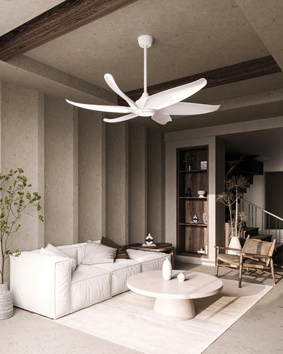 Coronado 60-in Matte White Reversible DC LED Ceiling Fan