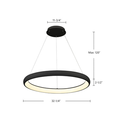 Cortana 32-in Aluminum Pendant