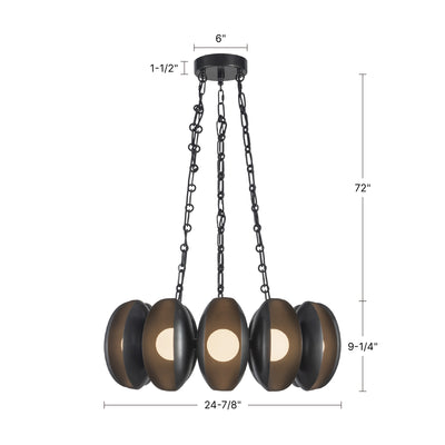 Cortez 25-in Steel Chandelier