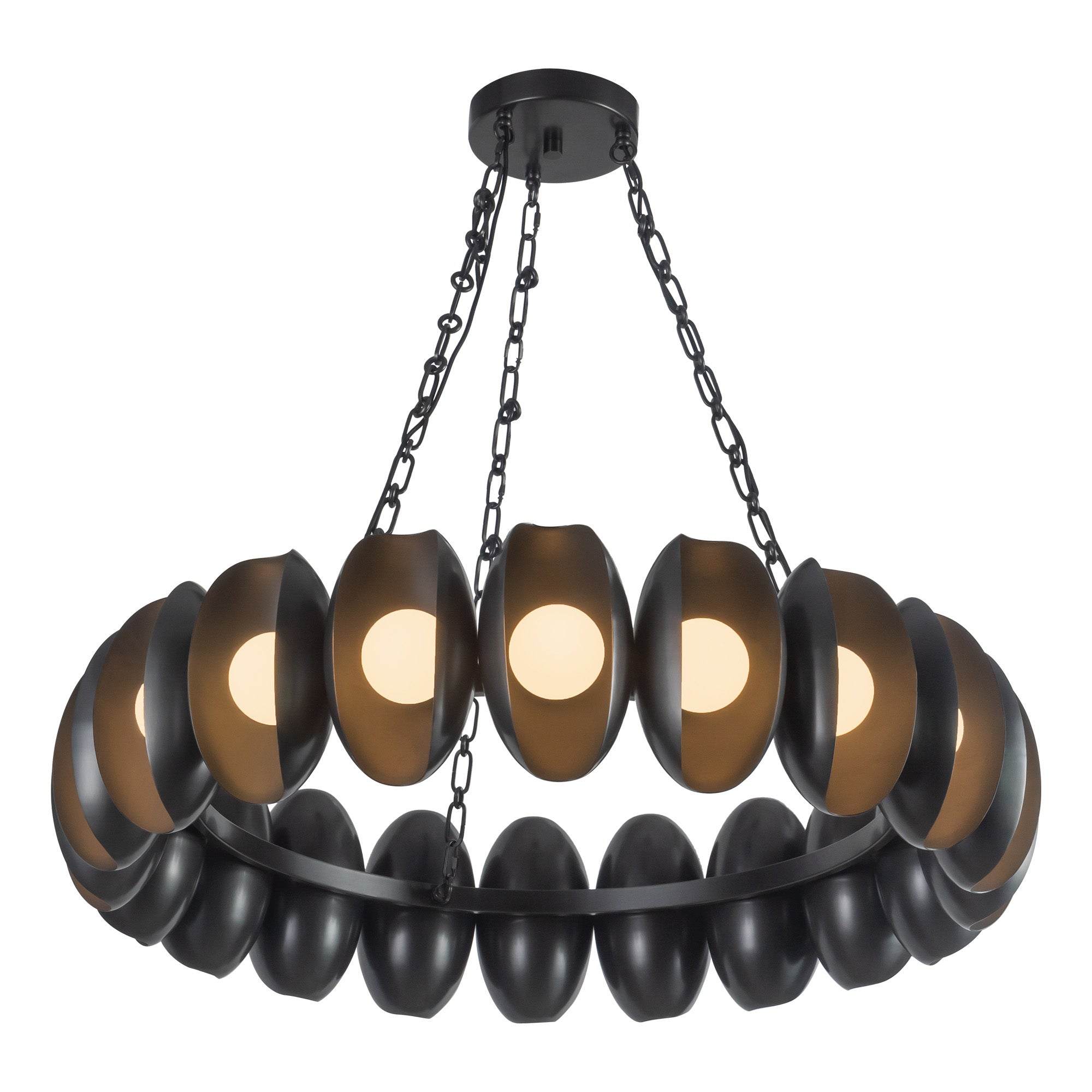 Cortez 37-in Steel Chandelier
