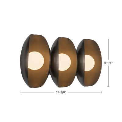 Cortez 16-in Steel Vanity Light