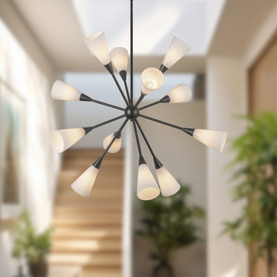 Cosmo 39-in Steel Chandelier