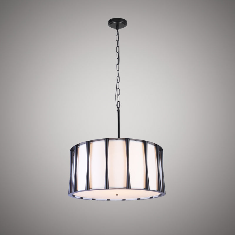 4 Lights Clarity 24-in Chandelier Matte Black  Dimmable 240W