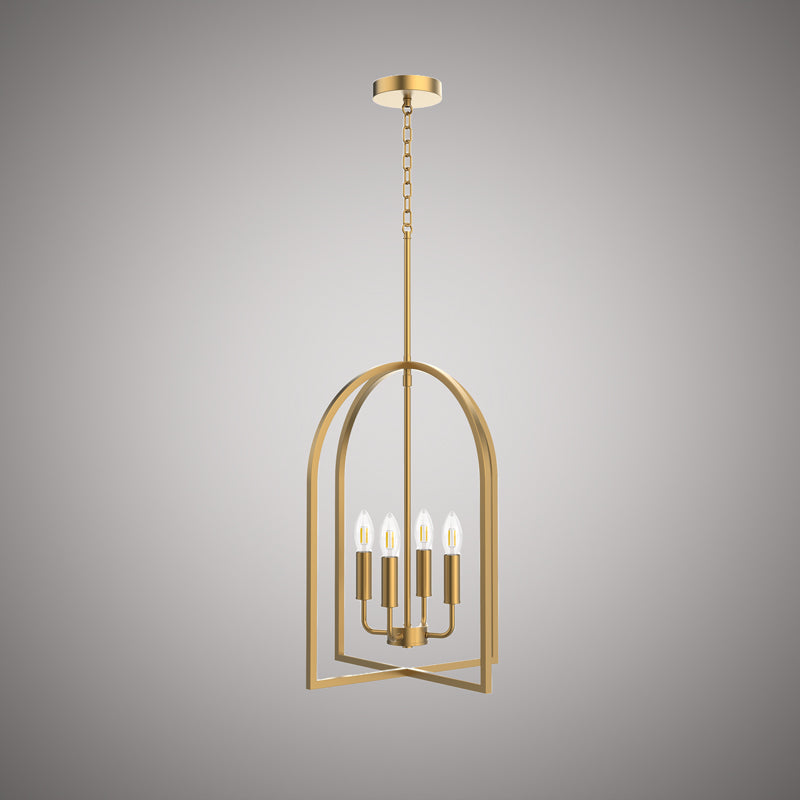 16-inch Aged Brass Dimmable Pendant Light