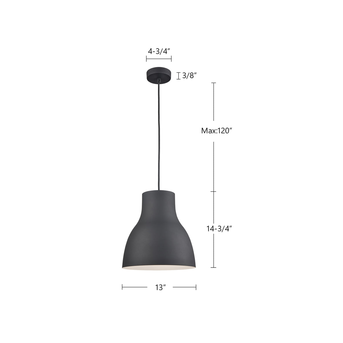 Cradle 13-in Aluminum Pendant