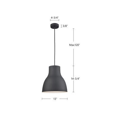 Cradle 13-in Aluminum Pendant