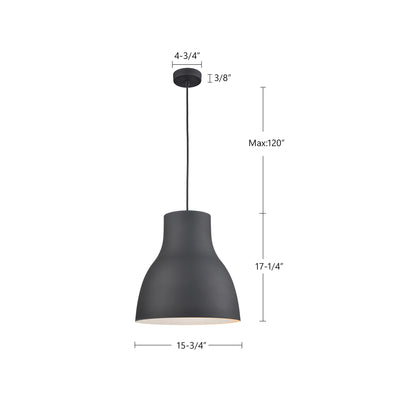 Cradle 16-in Aluminum Pendant