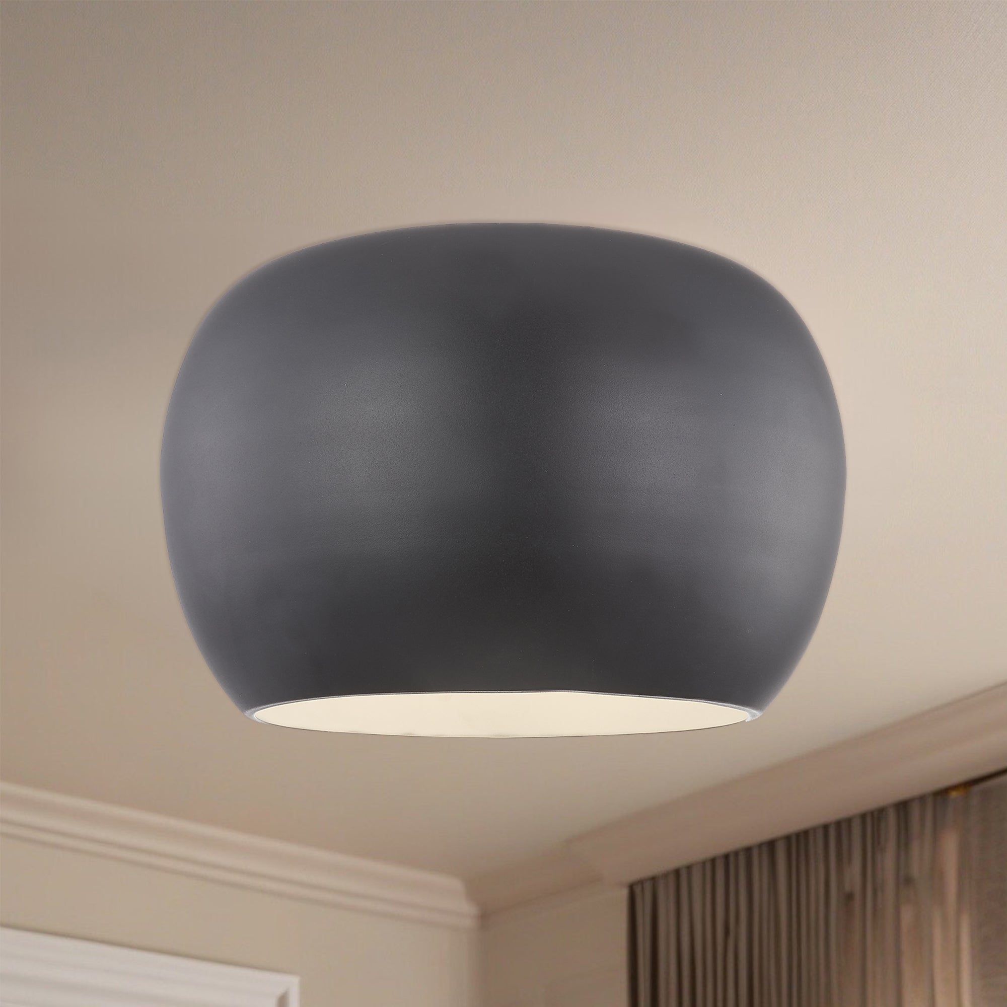 Croft 14-in Steel Flush Mount