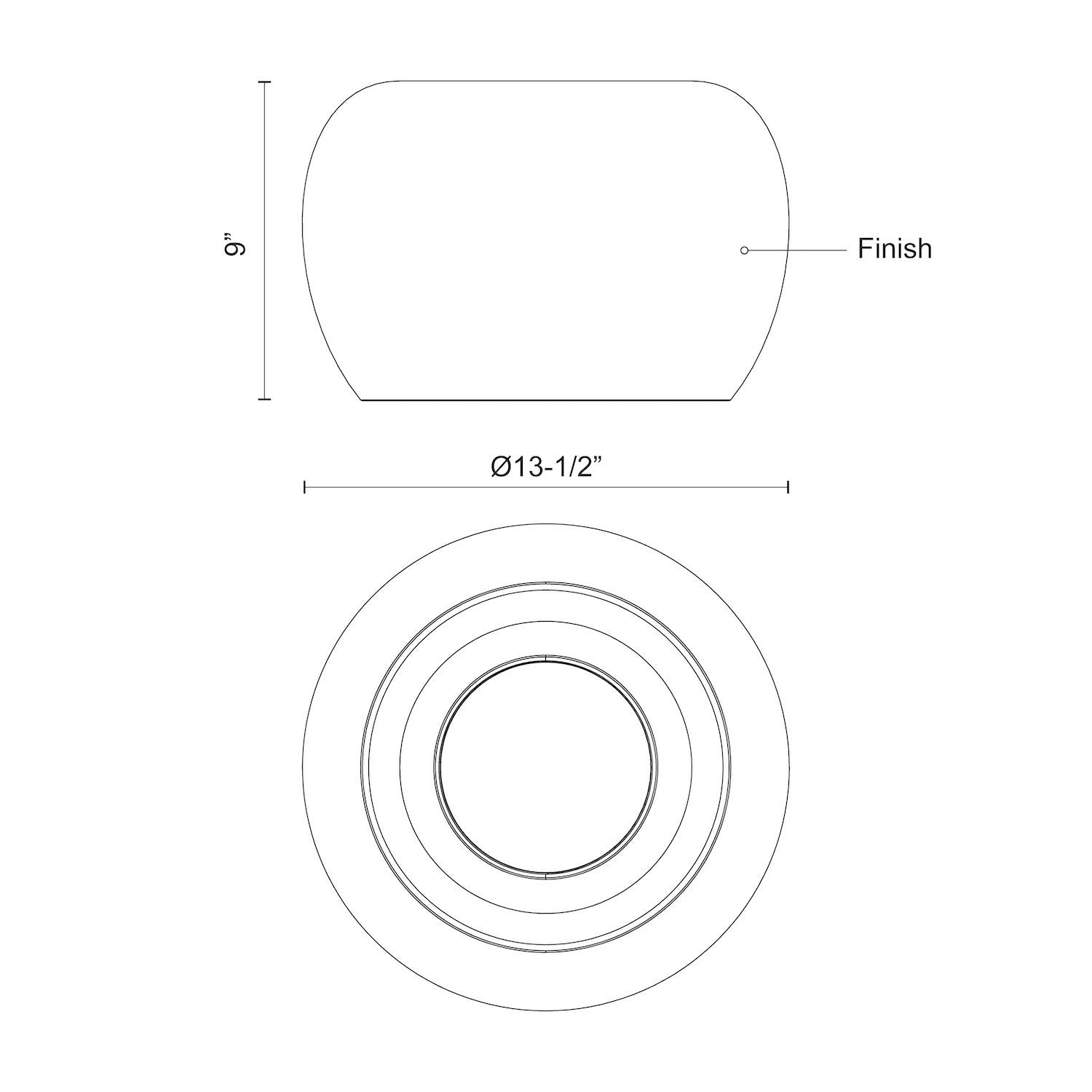 Croft 14-in Steel Flush Mount
