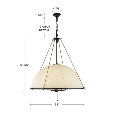 Crosby 33-in Steel Chandelier