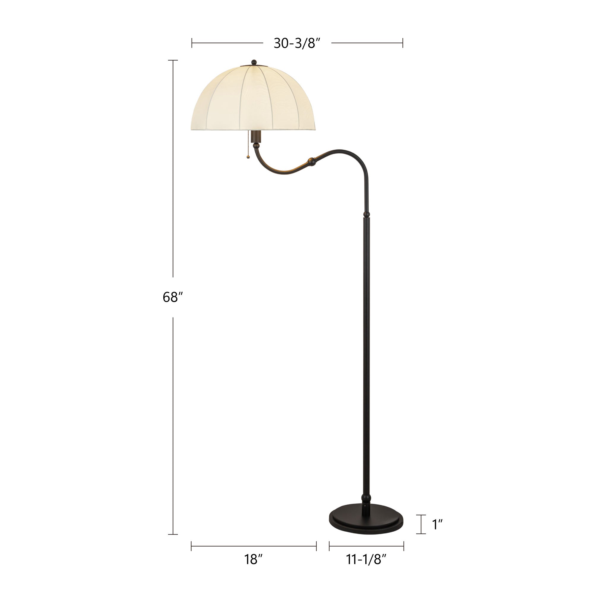 Crosby 68-in Steel Floor Lamp