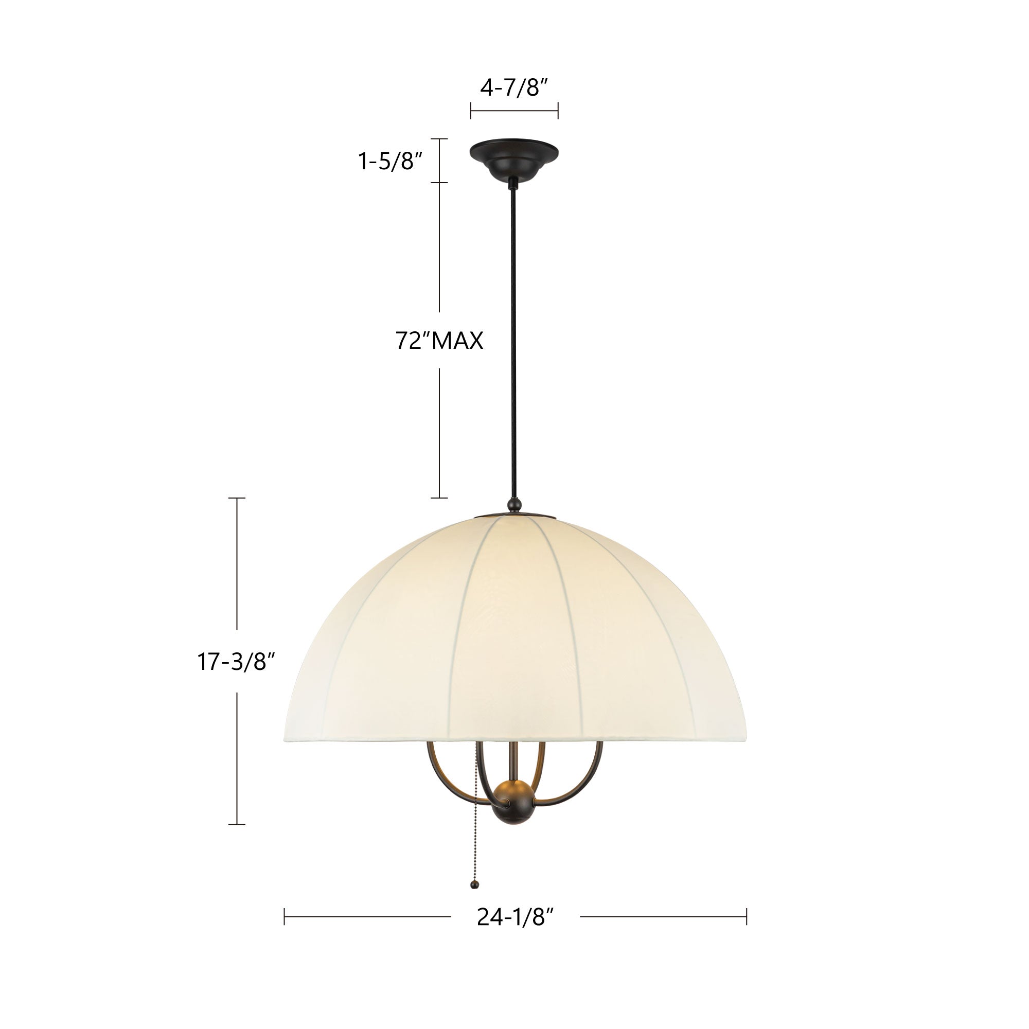 Crosby 24-in Steel Pendant