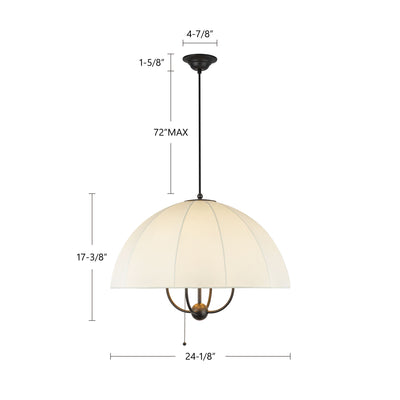 Crosby 24-in Steel Pendant