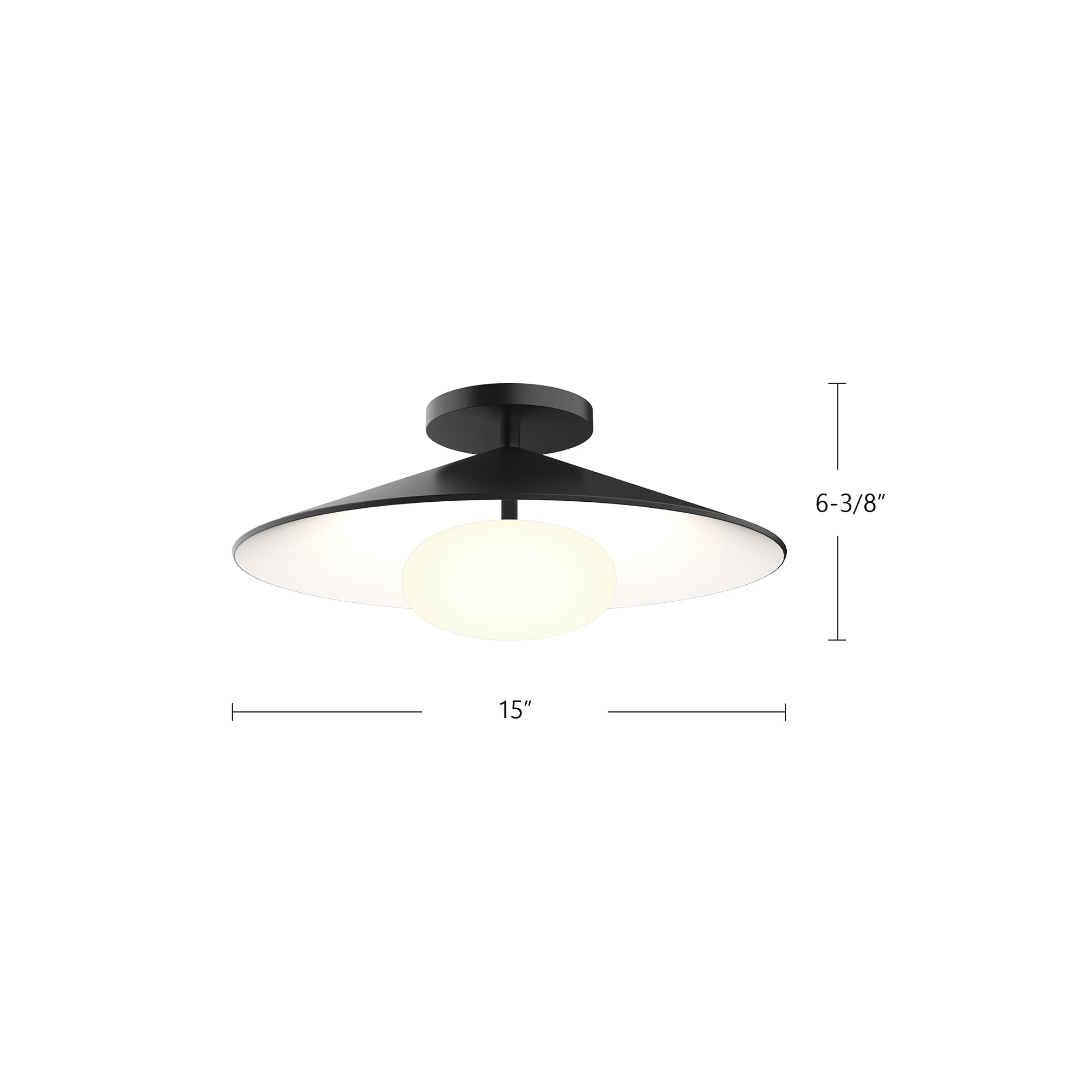Cruz 15-in Aluminum Flush Mount