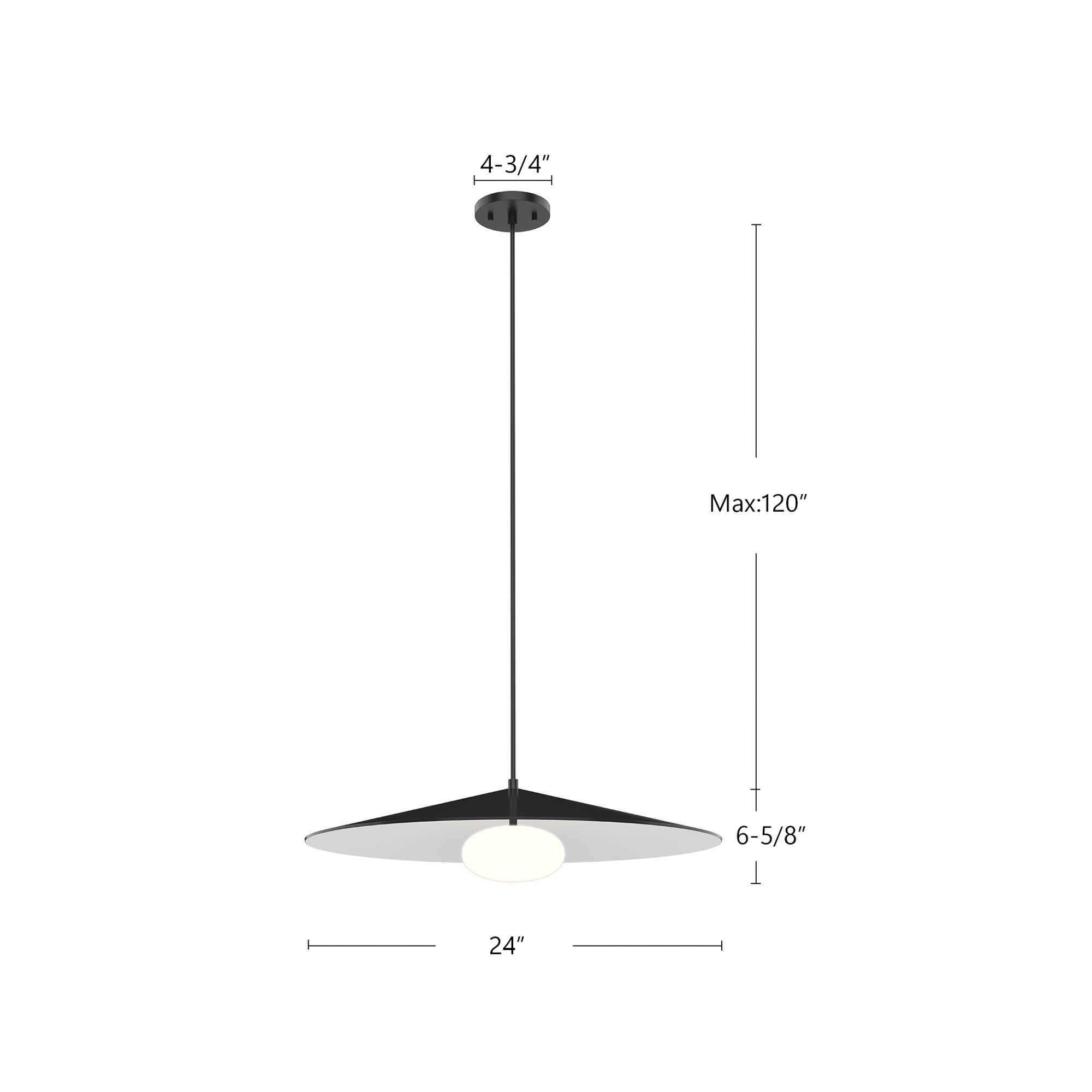 Cruz 24-in Dimmable LED Pendant