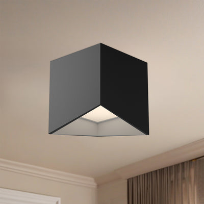 Cubix 5-in Steel Flush Mount