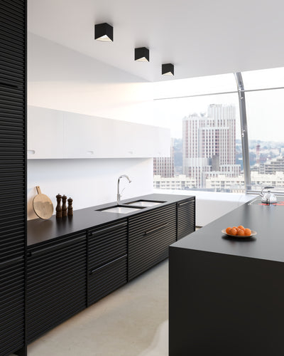 Cubix 5-in Steel Flush Mount