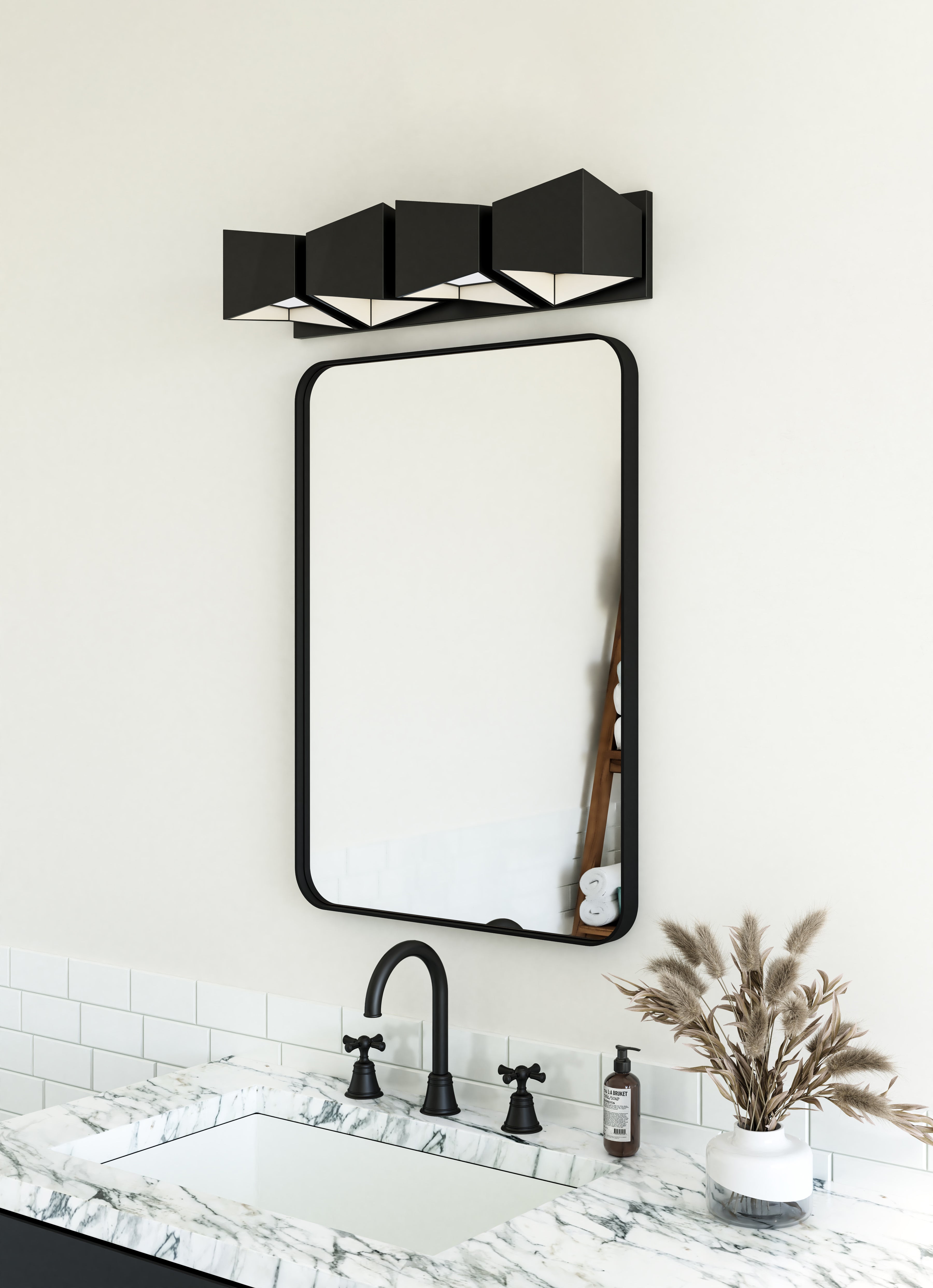 Cubix 24-in Steel Vanity Light