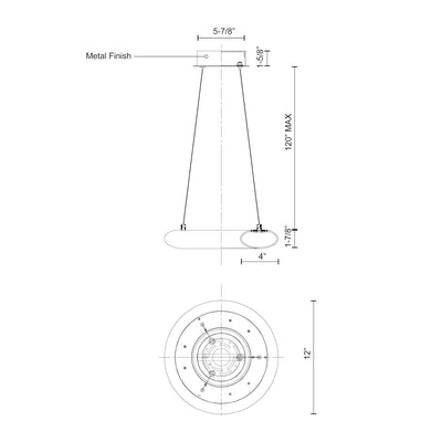 Cumulus 12-in Slim Disc LED Pendant