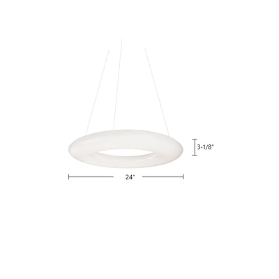 Cumulus 24-in Steel Pendant