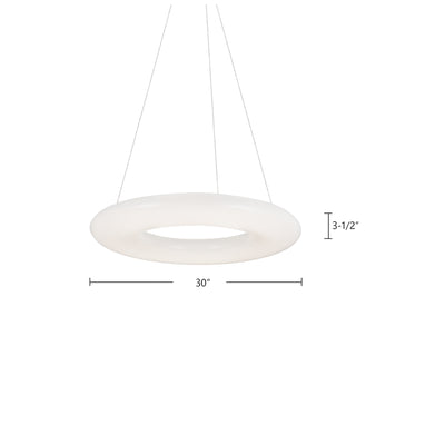 Cumulus 30-in Steel Pendant