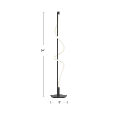 Cursive 12-in Aluminum Floor Lamp