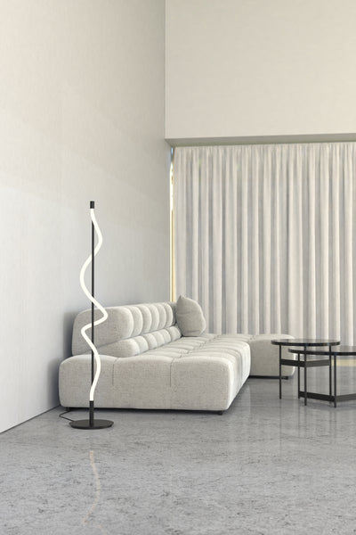 Cursive 12-in Aluminum Floor Lamp