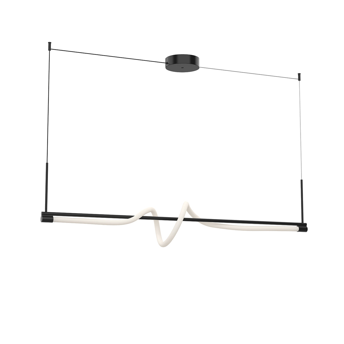 Cursive 54-in Aluminum Linear Pendant